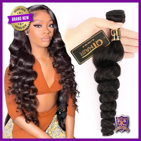26in Brazilian Virgin Loose Wave Human Hair Bundle 100% Unprocessed